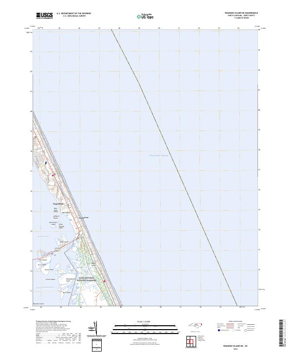 USGS Topographic Map – Roanoke Island NE