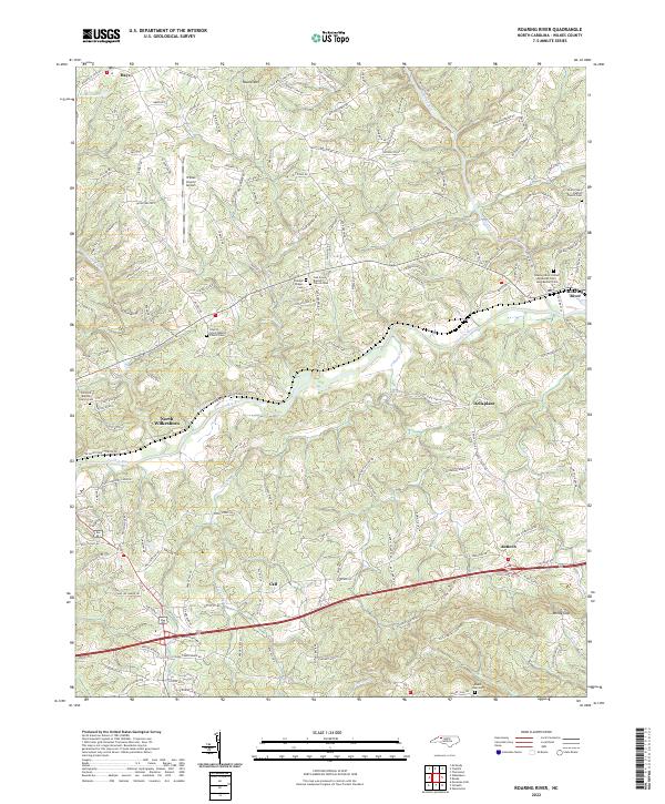 USGS Topographic Map – Roaring River