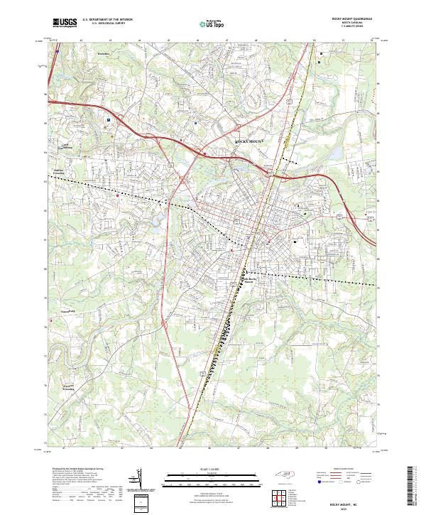 USGS Topographic Map – Rocky Mount