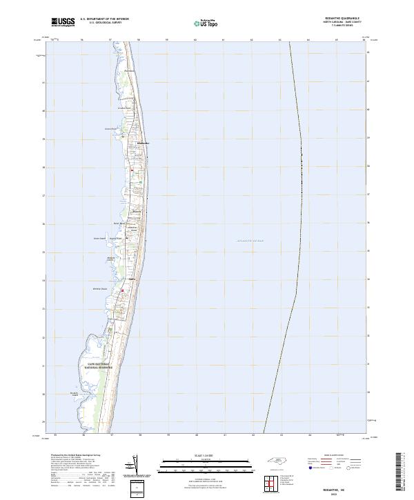 USGS Topographic Map – Rodanthe