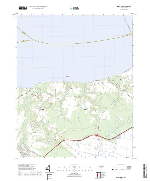 USGS Topographic Map – Roper North