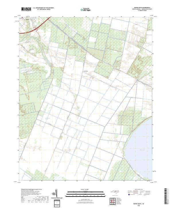 USGS Topographic Map – Roper South