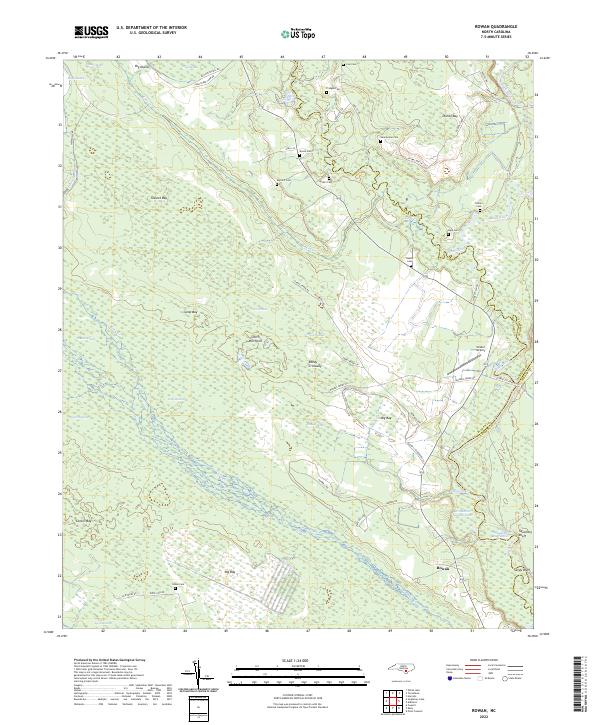USGS Topographic Map – Rowan