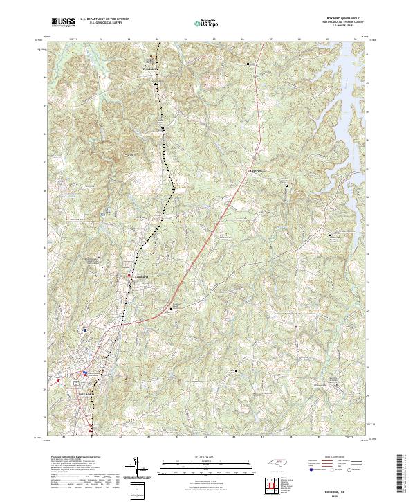 USGS Topographic Map – Roxboro