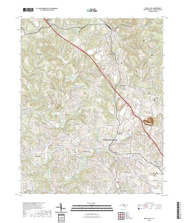 USGS Topographic Map – Rural Hall