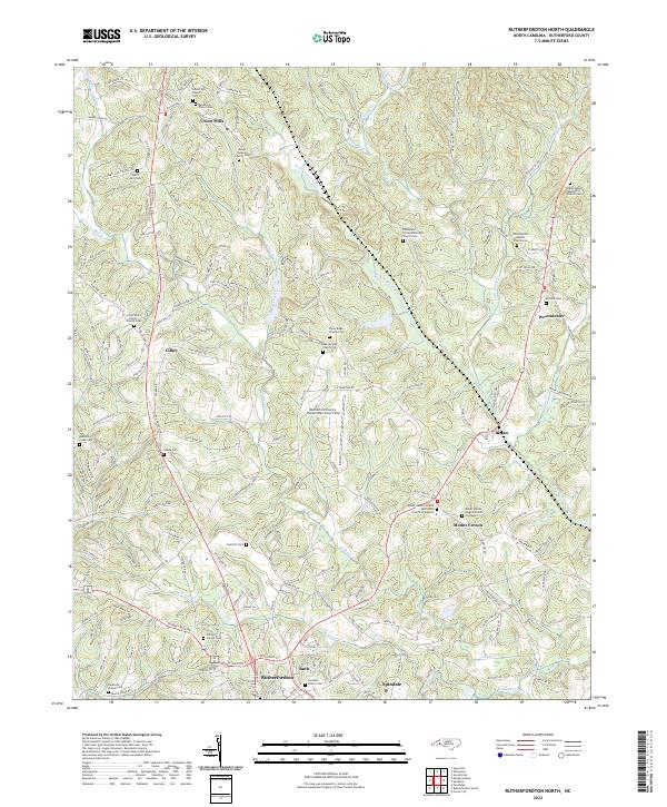 USGS Topographic Map – Rutherfordton North