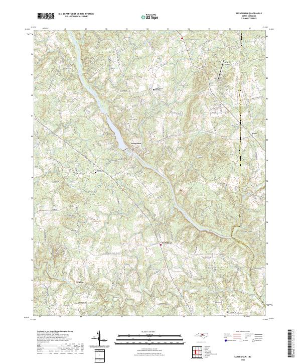 USGS Topographic Map – Saxapahaw