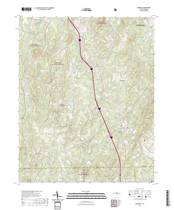 USGS Topographic Map – Seagrove