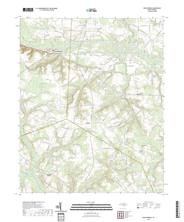 USGS Topographic Map – Seven Springs