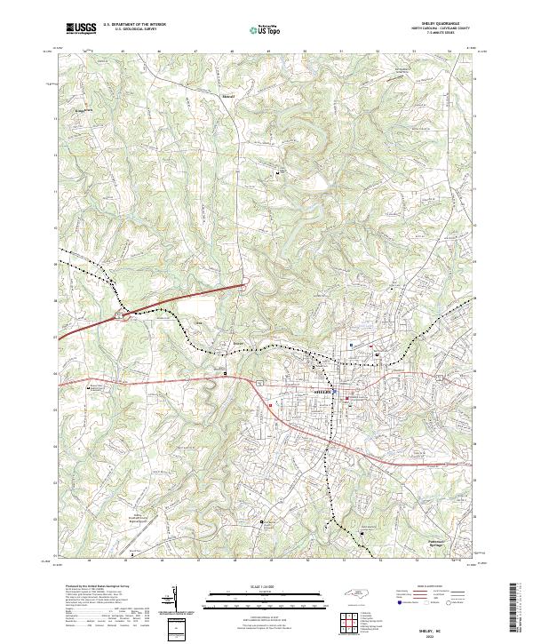 USGS Topographic Map – Shelby