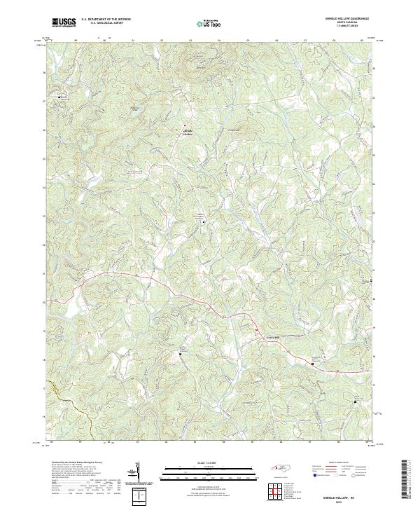 USGS Topographic Map – Shingle Hollow