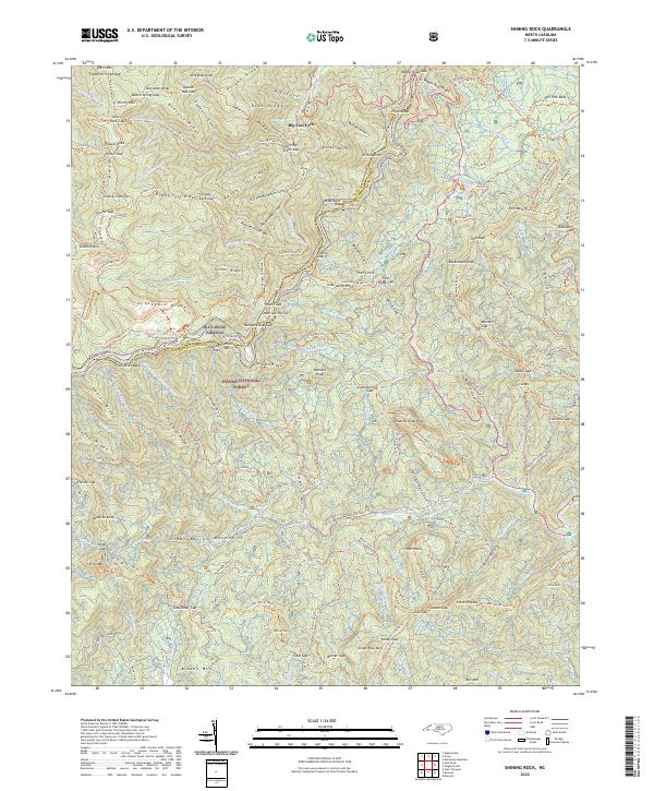 USGS Topographic Map – Shining Rock