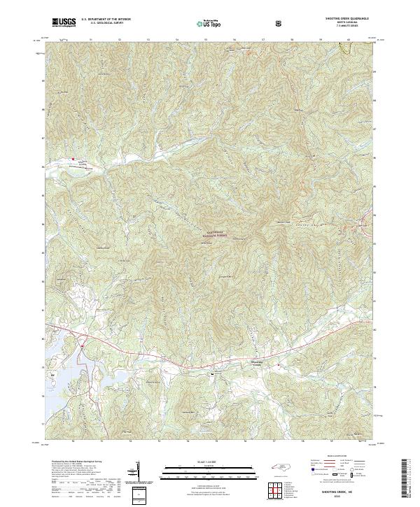 USGS Topographic Map – Shooting Creek