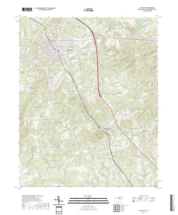 USGS Topographic Map – Siler City