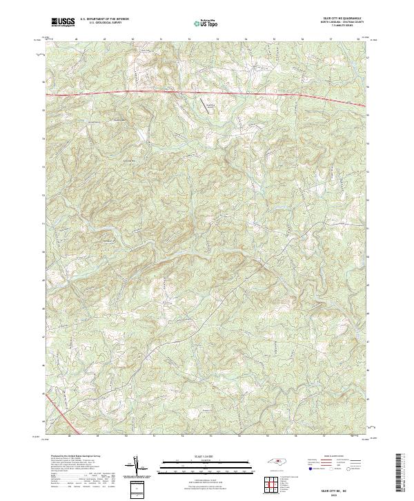 USGS Topographic Map – Siler City NE