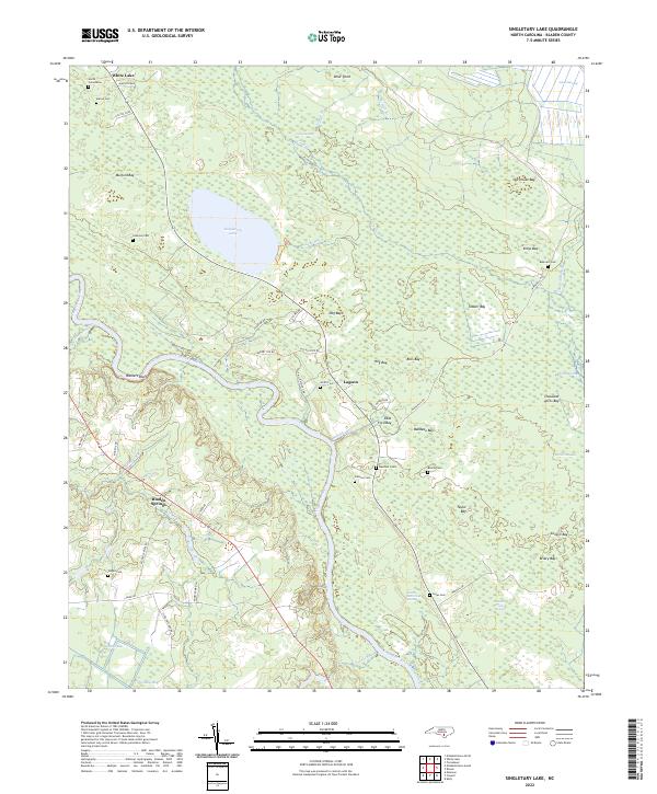 USGS Topographic Map – Singletary Lake
