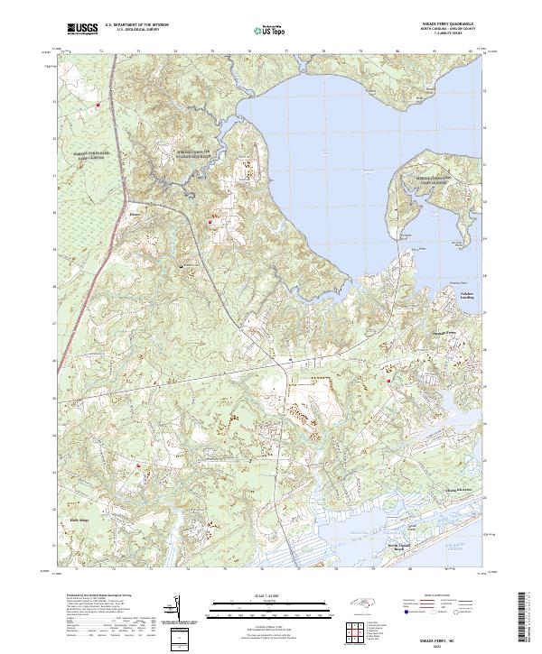 USGS Topographic Map – Sneads Ferry