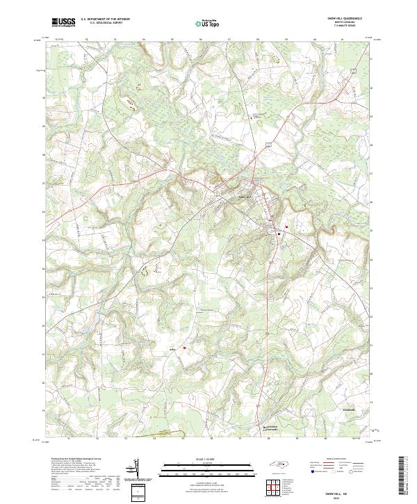USGS Topographic Map – Snow Hill