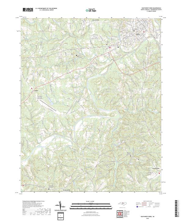 USGS Topographic Map – Southwest Eden
