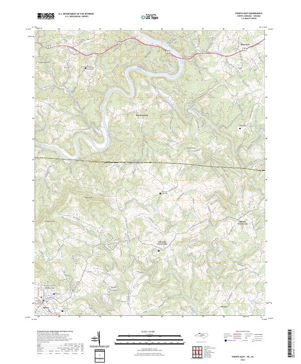 USGS Topographic Map – Sparta East