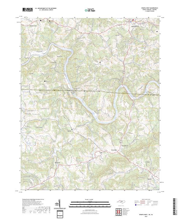 USGS Topographic Map – Sparta West