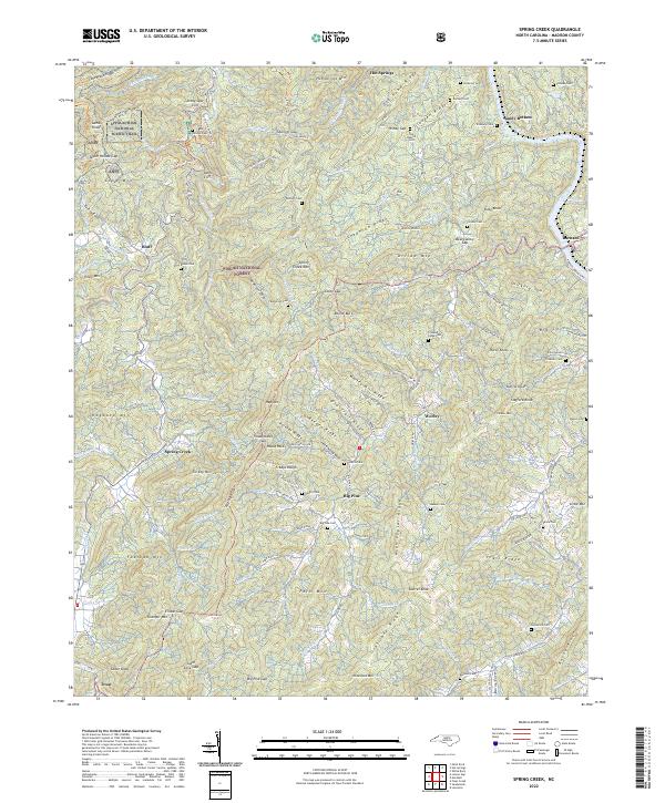 USGS Topographic Map – Spring Creek
