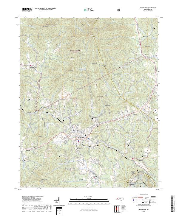 USGS Topographic Map – Spruce Pine