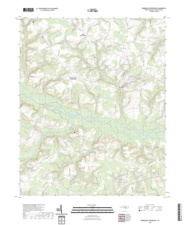 USGS Topographic Map – Summerlins Crossroads