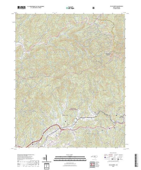 USGS Topographic Map – Sylva North