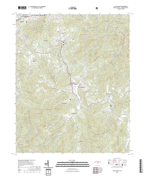 USGS Topographic Map – Sylva South