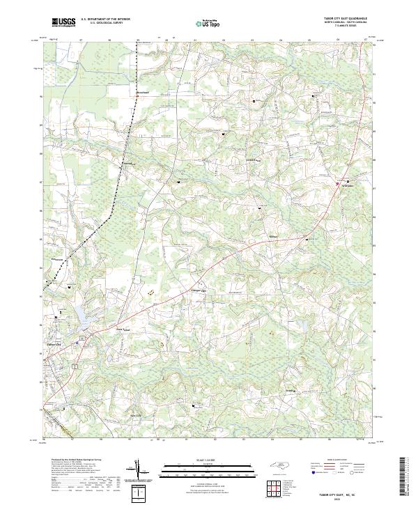 USGS Topographic Map – Tabor City East