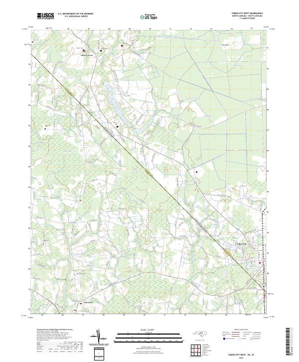 USGS Topographic Map – Tabor City West