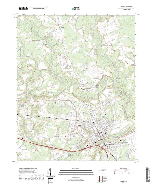 USGS Topographic Map – Tarboro