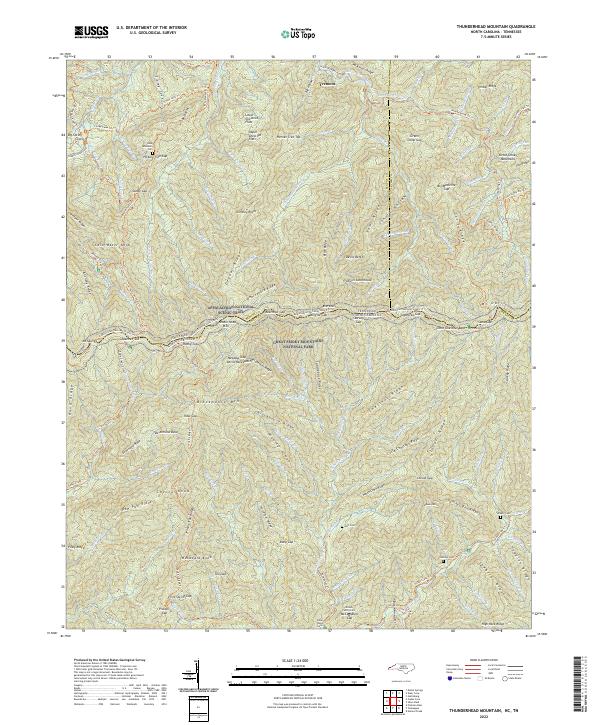 USGS Topographic Map – Thunderhead Mountain