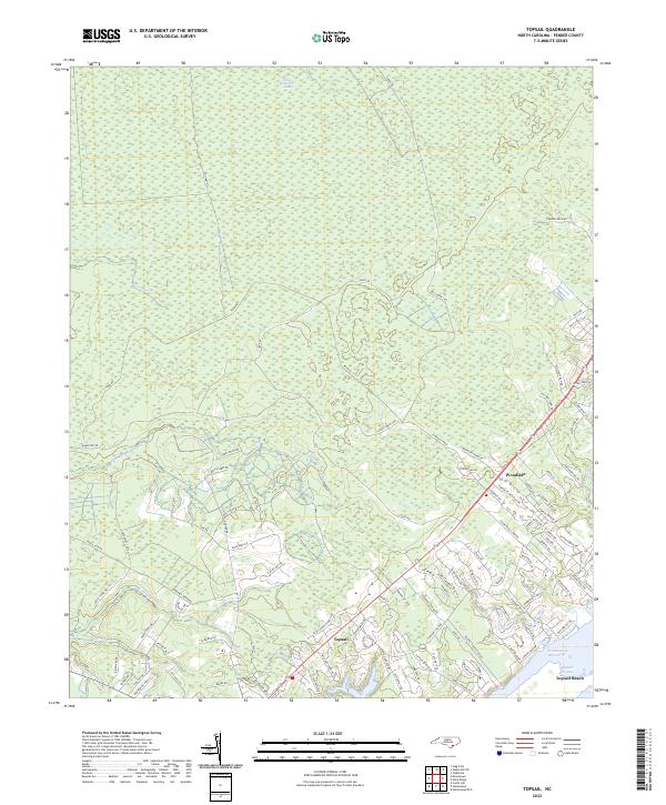 USGS Topographic Map – Topsail