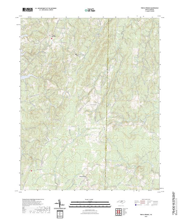 USGS Topographic Map – Triple Springs