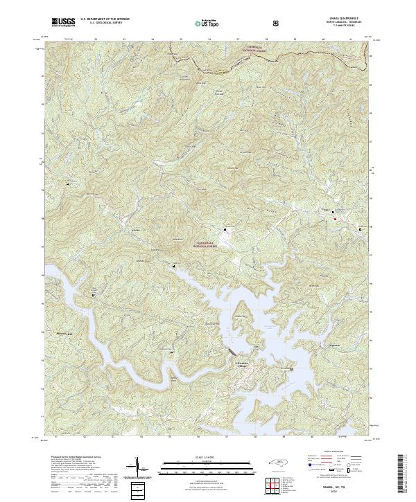 USGS Topographic Map – Unaka