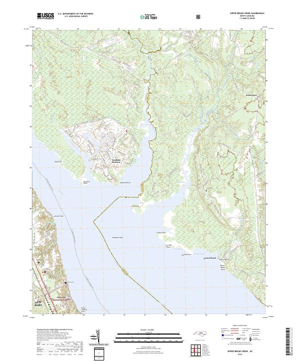 USGS Topographic Map – Upper Broad Creek