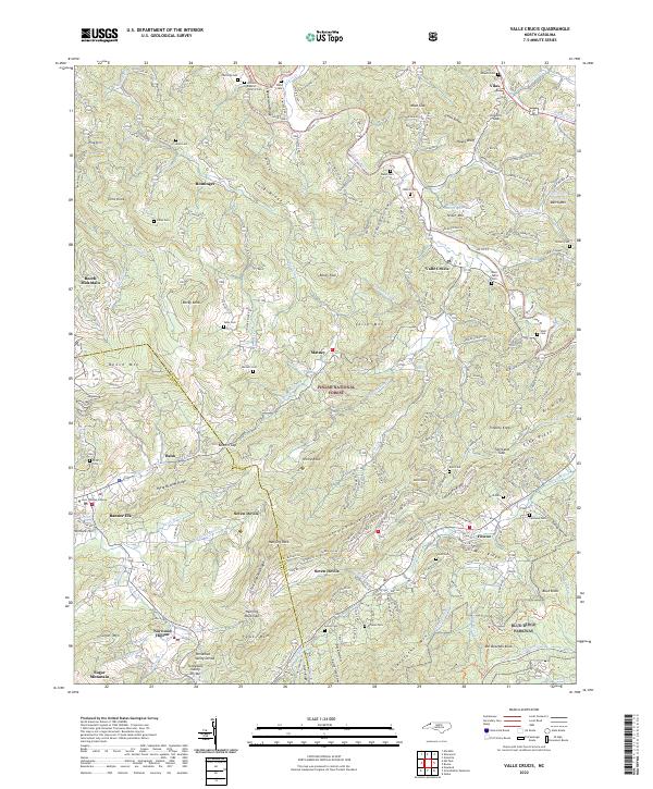 USGS Topographic Map – Valle Crucis