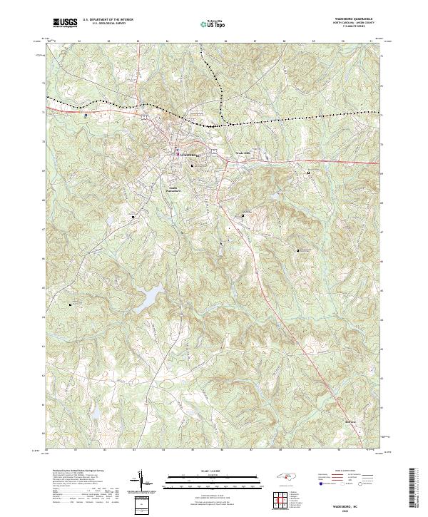 USGS Topographic Map – Wadesboro