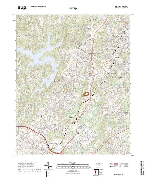USGS Topographic Map – Wake Forest