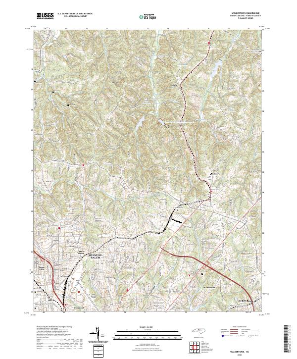 USGS Topographic Map – Walkertown