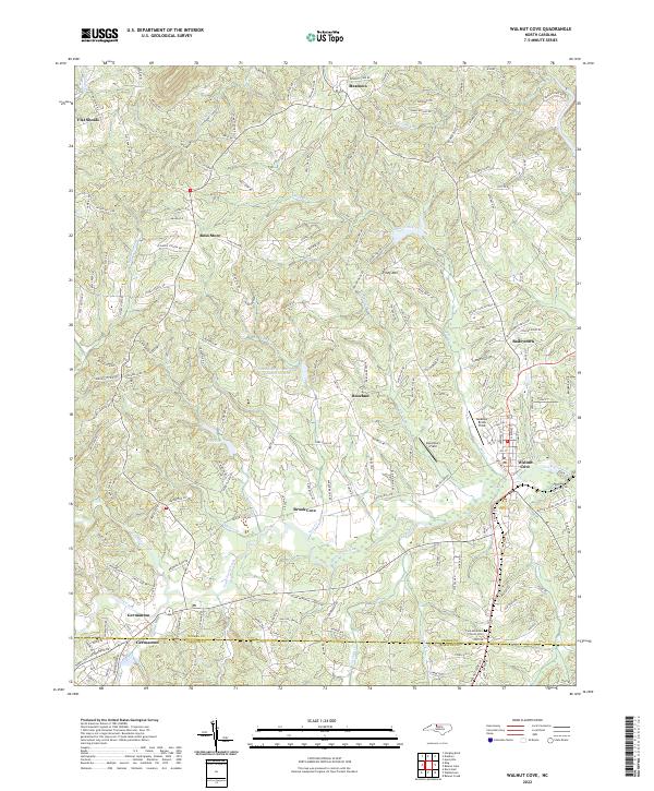 USGS Topographic Map – Walnut Cove