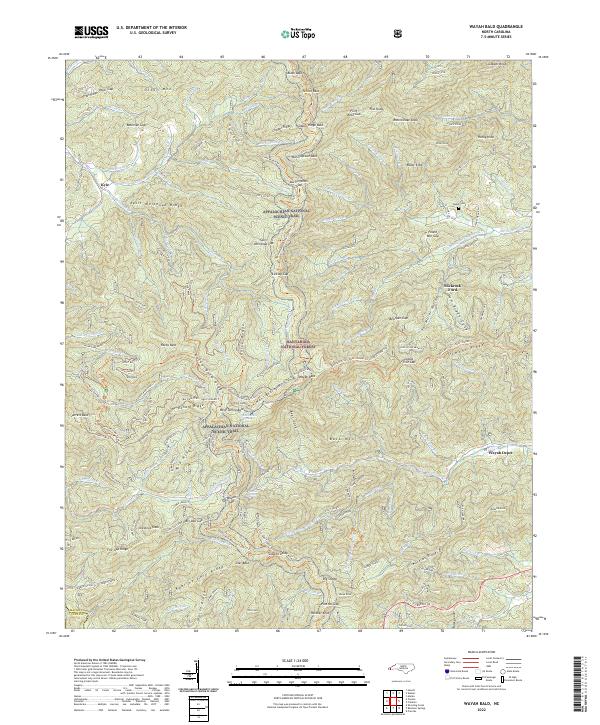 USGS Topographic Map – Wayah Bald