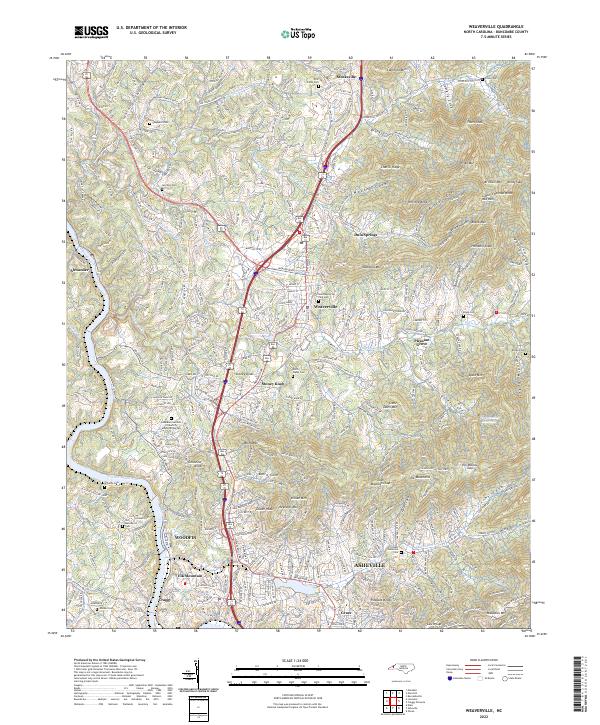 USGS Topographic Map – Weaverville