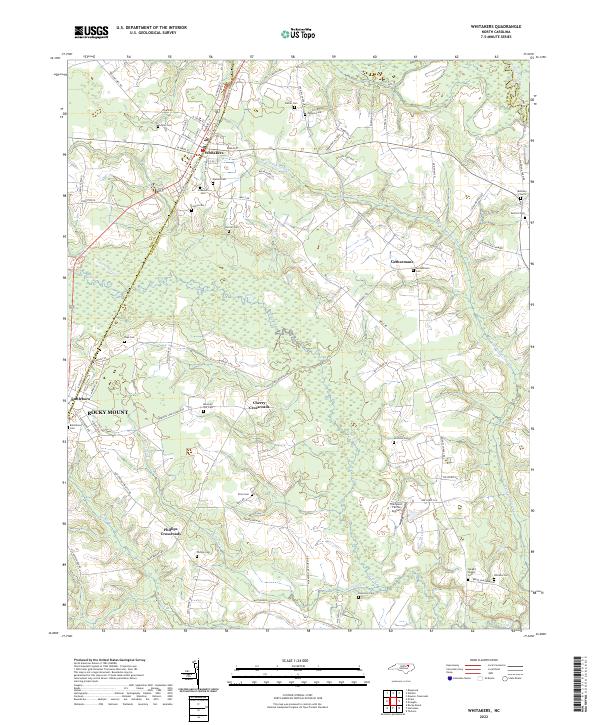 USGS Topographic Map – Whitakers