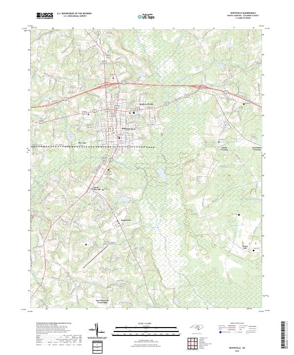 USGS Topographic Map – Whiteville
