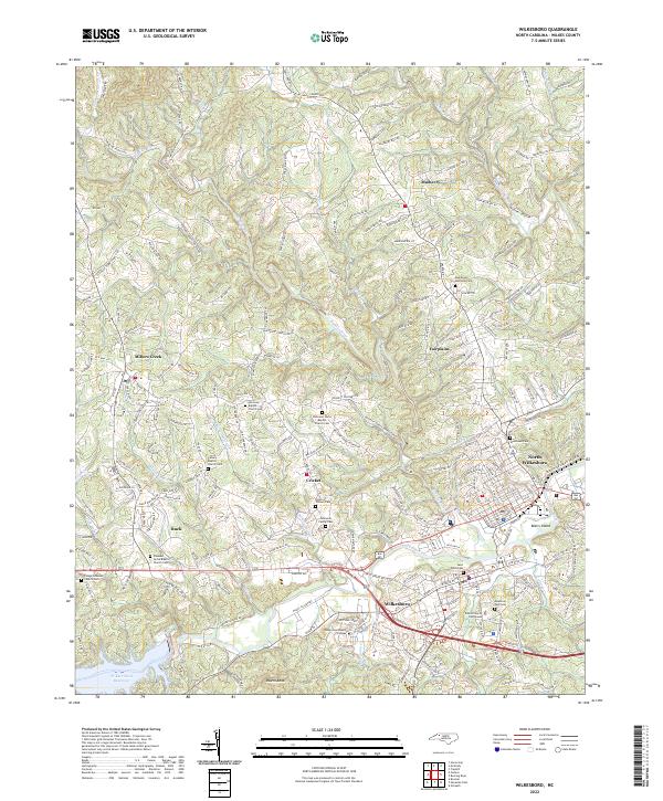 USGS Topographic Map – Wilkesboro
