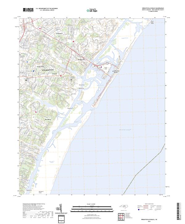 USGS Topographic Map – Wrightsville Beach