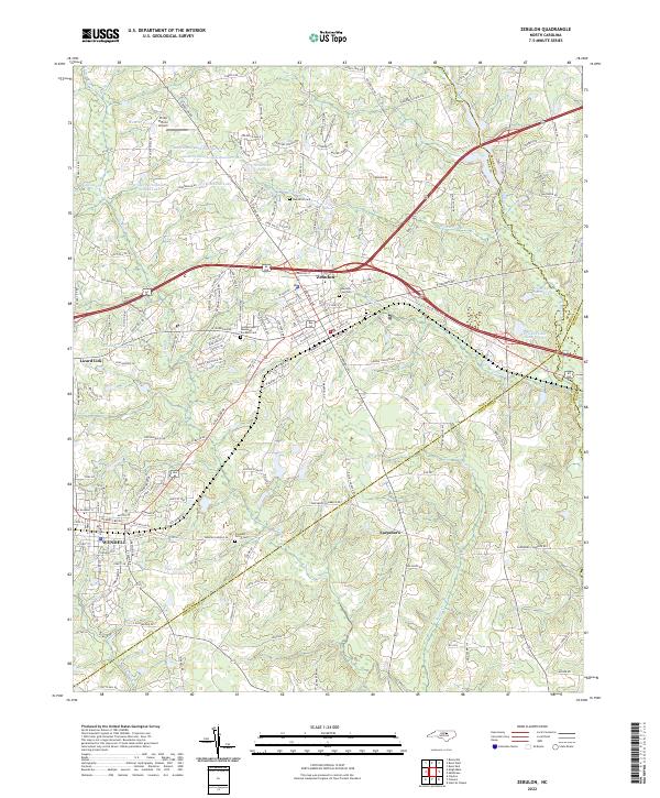 USGS Topographic Map – Zebulon